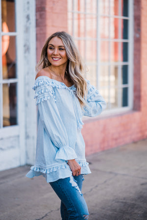 Pom-Poms n' Fringe Top