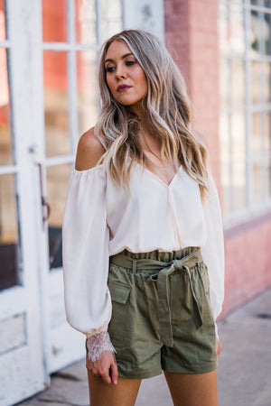 Peek-a-Boo  Lady in Lace Blouse