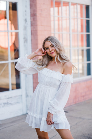 Off-the-Shoulder Ruffle Dress