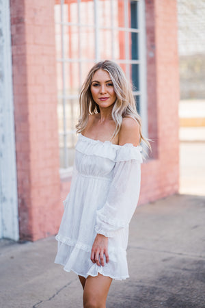 Off-the-Shoulder Ruffle Dress