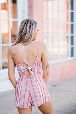 Geo Romper - Red