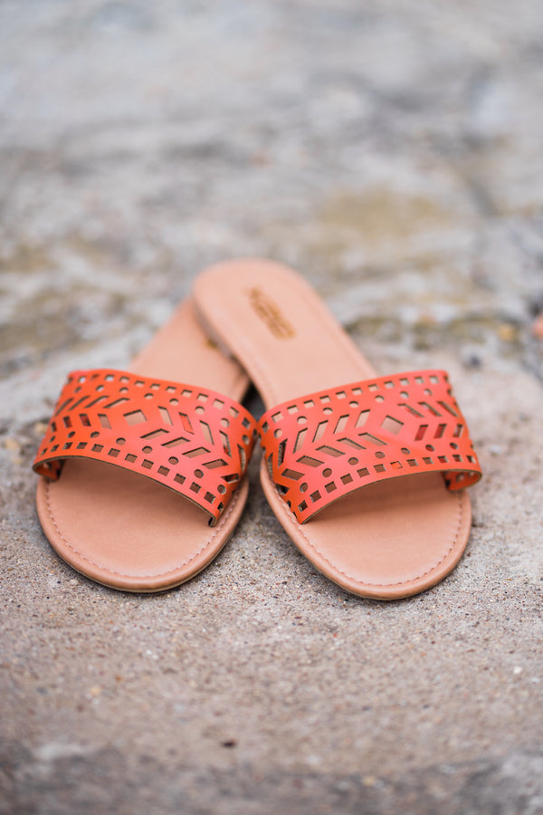 Clover Sandal - Orange